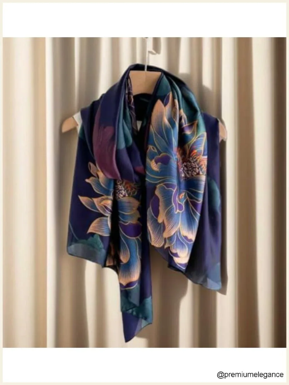 Women's Lightweight Floral Print Scarf Shawl Wrap, Polyester